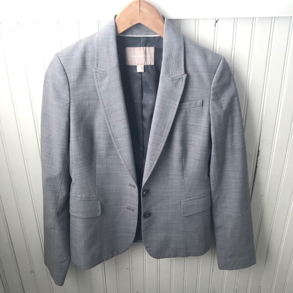 Banana Republic Blazer Size 4 Grey NWOT